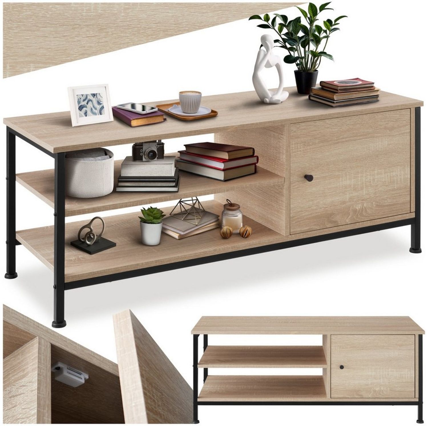 tectake Lowboard TV-Regal, Industrial Style Bild 1