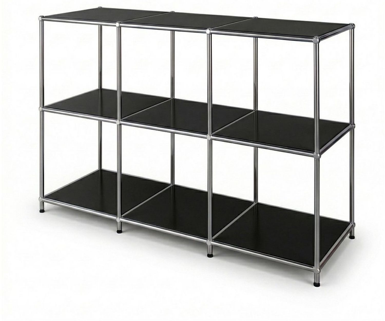 Floordirekt Sideboard Metall Concept Epure MK-018, Standregal Lowboard (Standregal Lowboard), verchromtes Metallgestell, 3 Ablagen, B116×T40×H82 cm Bild 1
