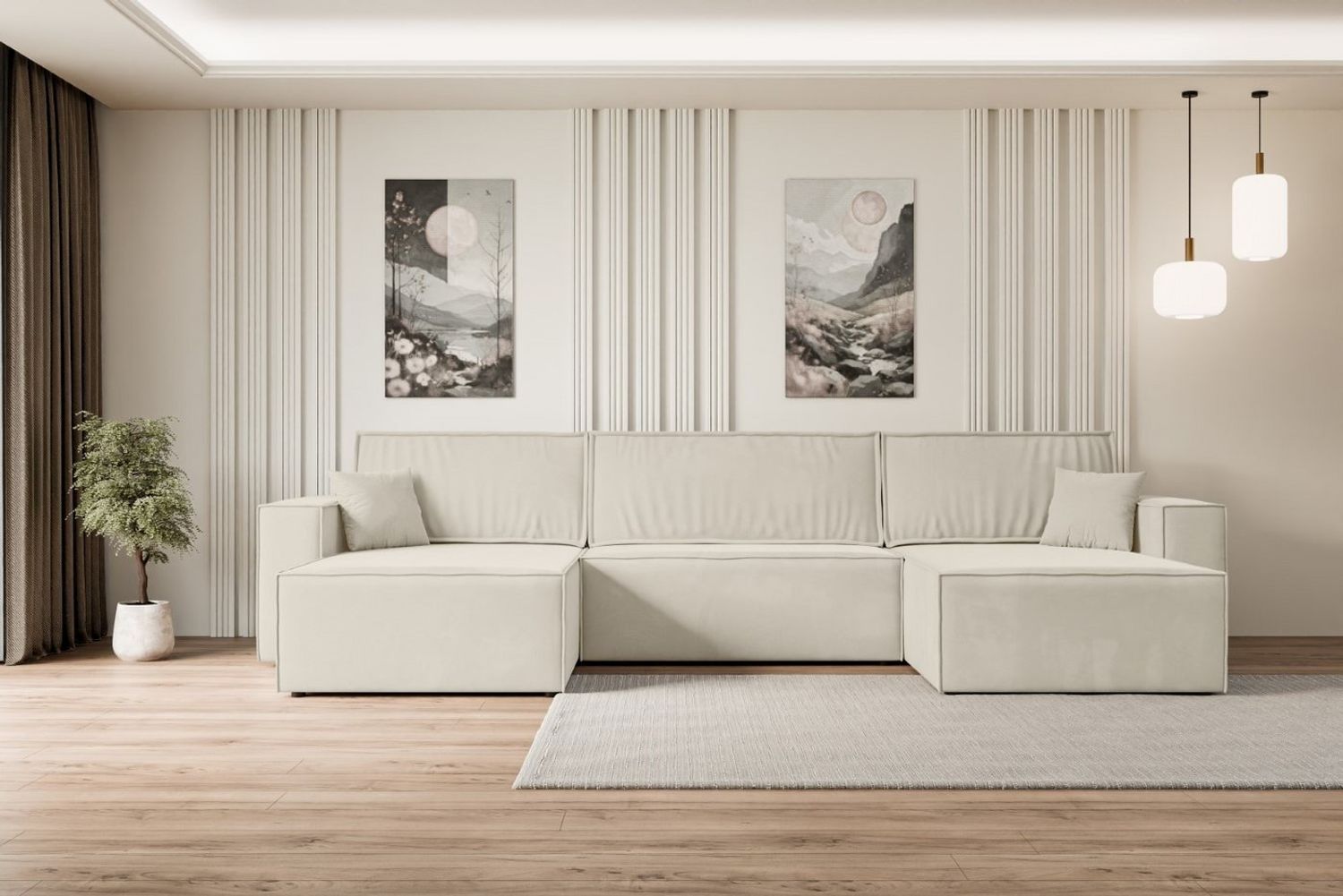 ALTDECOR Wohnlandschaft CELTIC-XLU, Couch mit Schlaffunktion, Wohnzimmer - Wohnlandschaft, Corner Sofa Bett Eckcouch Couch L-Form Schlafcouch Ausziehbar Bild 1