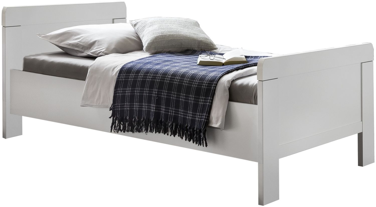Bett "Nadja" in WEISS. Abmessungen (BxHxT) 98 x 85 x 207 cm Bild 1