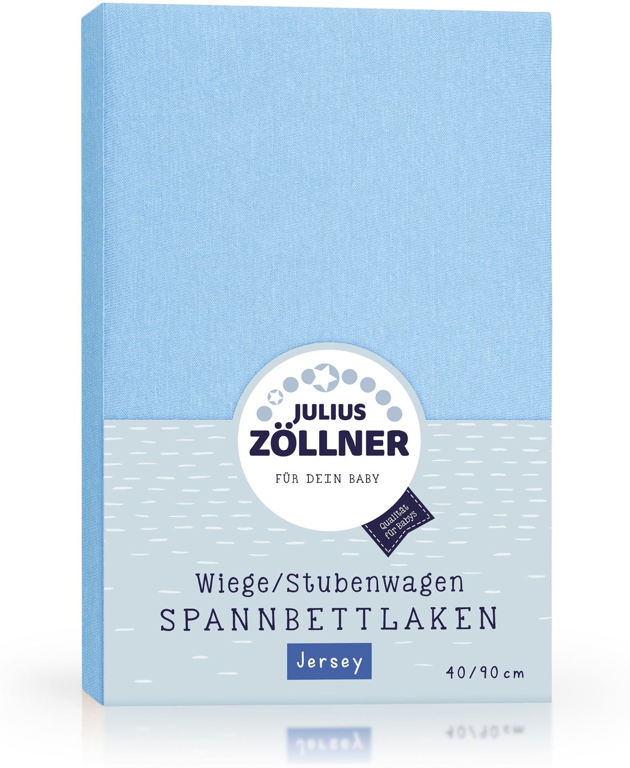 Julius Zöllner Spannbettlaken Jersey hellblau,40x90 cm Bild 1