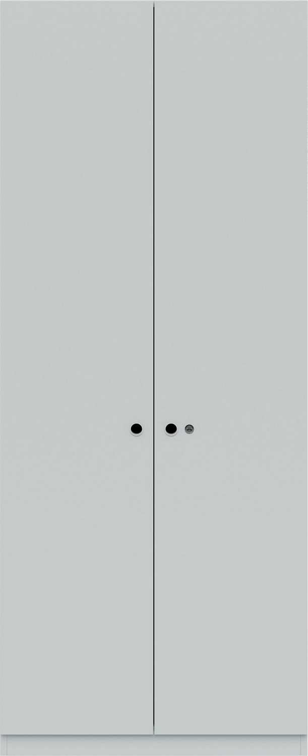 Pren Flügeltürenschrank mit Garderobeneinsatz, inkl. Hutfachboden und Schuhfach, Maße: H 1970 x B 800 x T 500 mm, Farbe 005 weiß Bild 1