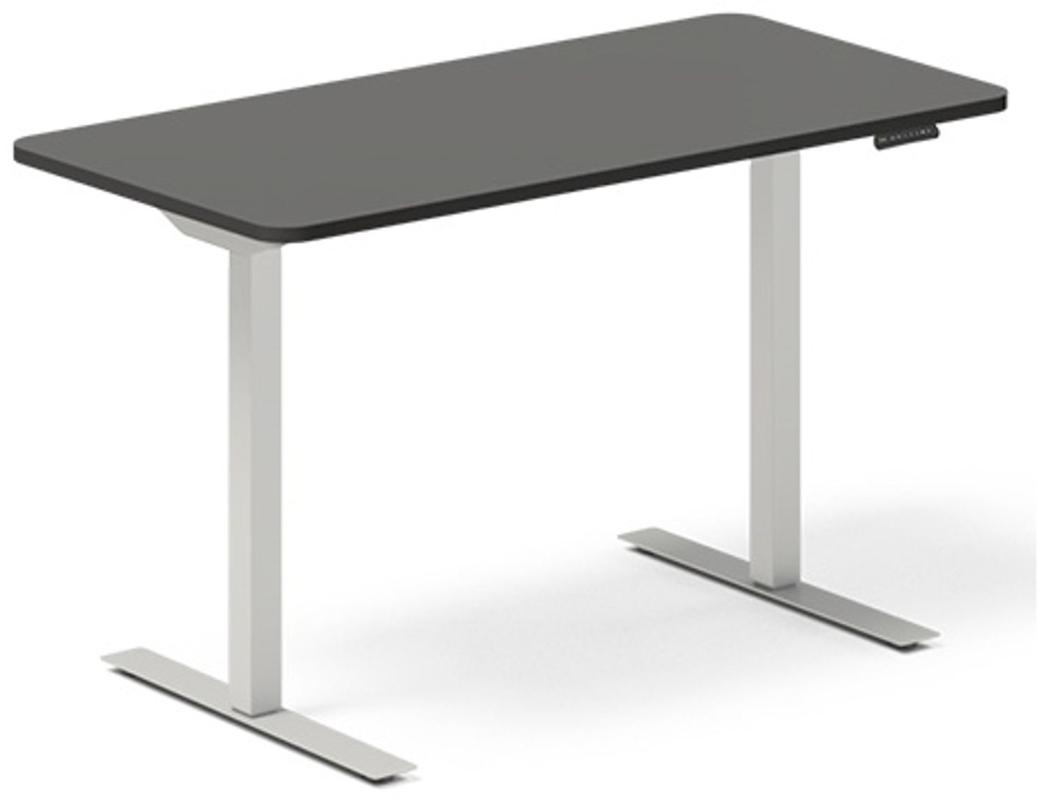 Höhenverstellbarer Tisch DNA Anthrazit 1400x800 mm 2-beinig/weiß Bild 1