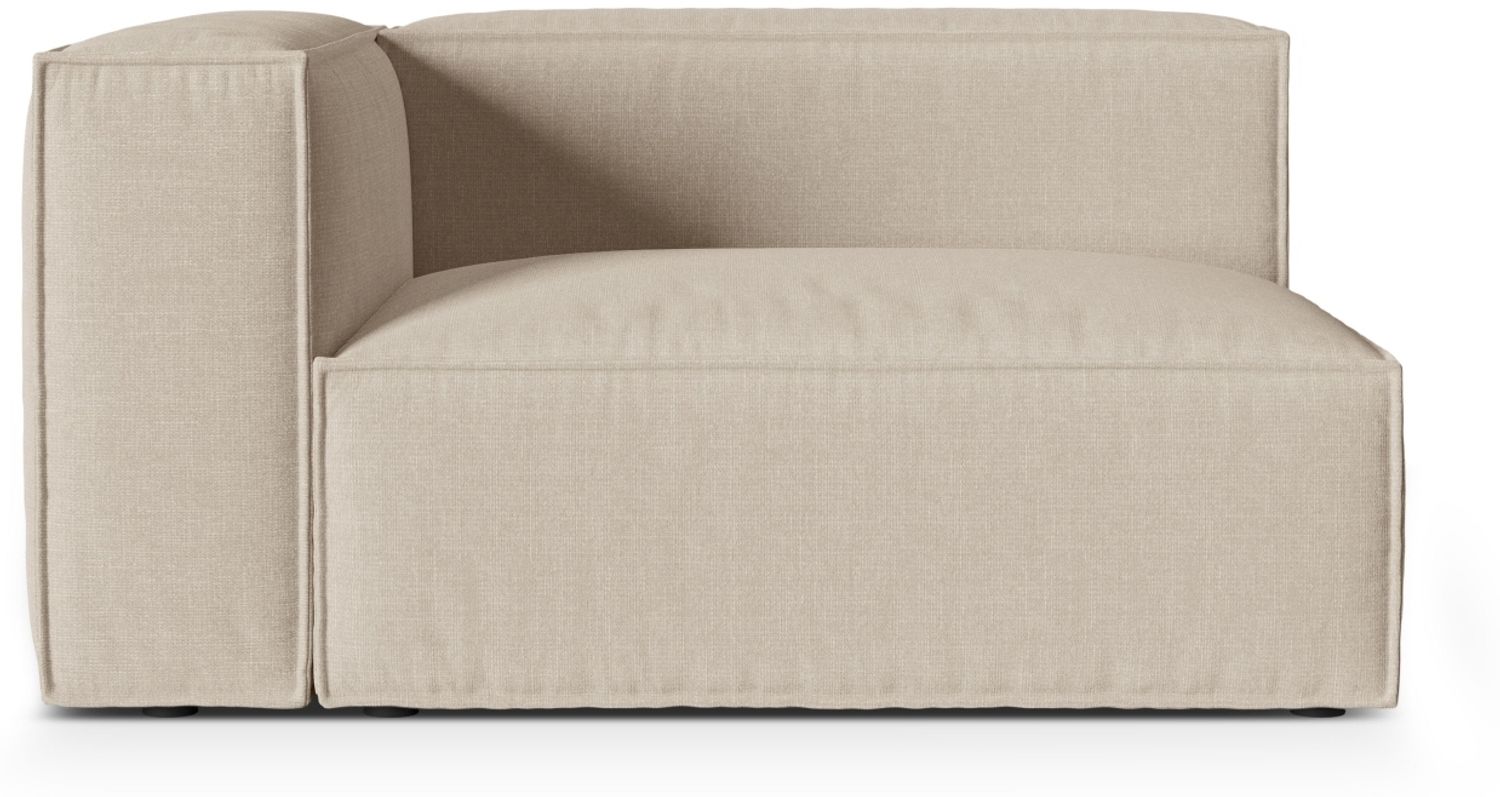 Micadoni Eckmodul Nuria 2-Sitzer Links Strukturierter Stoff Beige Bild 1