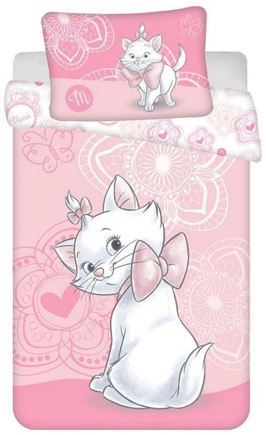 Disney Marie Kinderbettwäsche – Bettbezug 100x135 cm & Kissenbezug 40x60 cm Bild 1