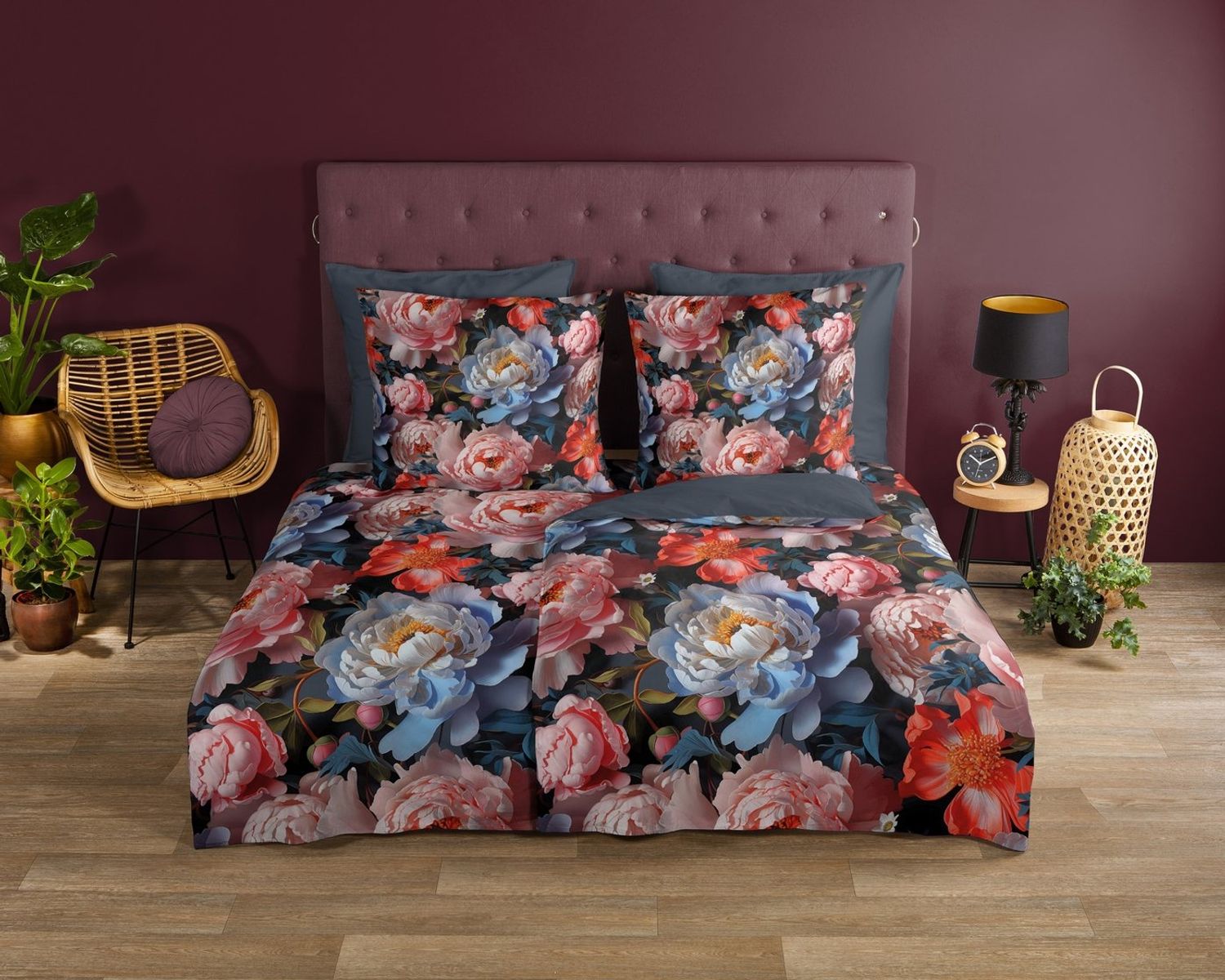 good morning Wendebettwäsche Rhein, Renforcé, 2 teilig, 100% Baumwolle, Renforcé, 2 Teilig, Reißverschluss, Wende, Blumen Bunt Bild 1
