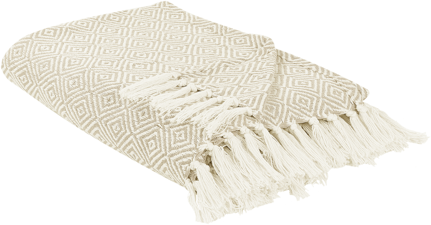 Tagesdecke TOUTLI Baumwolle 220 x 240 cm Helles Beige Bild 1