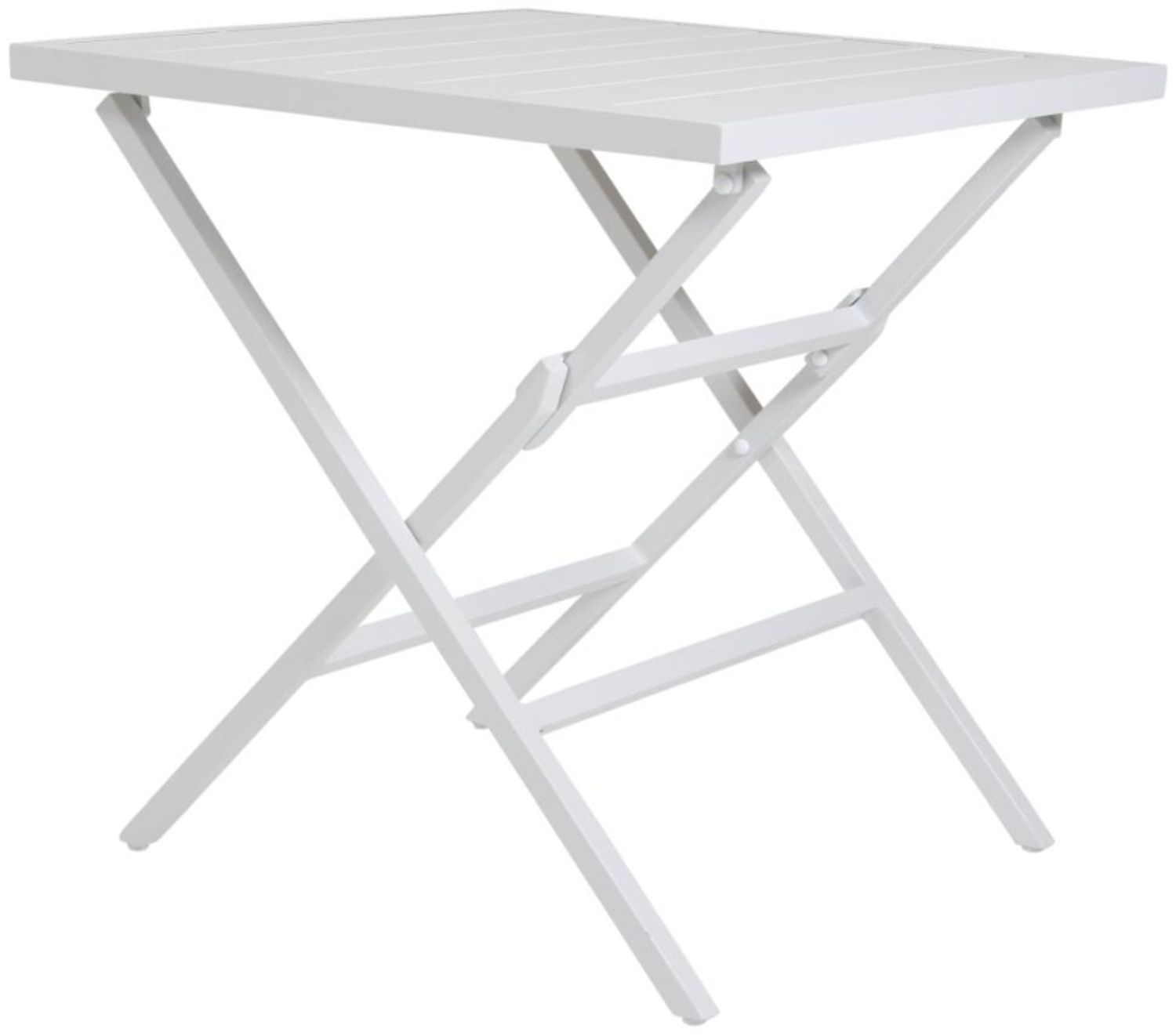 Gartenesstisch Wilkie aus Aluminium, modern klappbar, weiß, 72x72 cm, für 2–4 Personen Bild 1