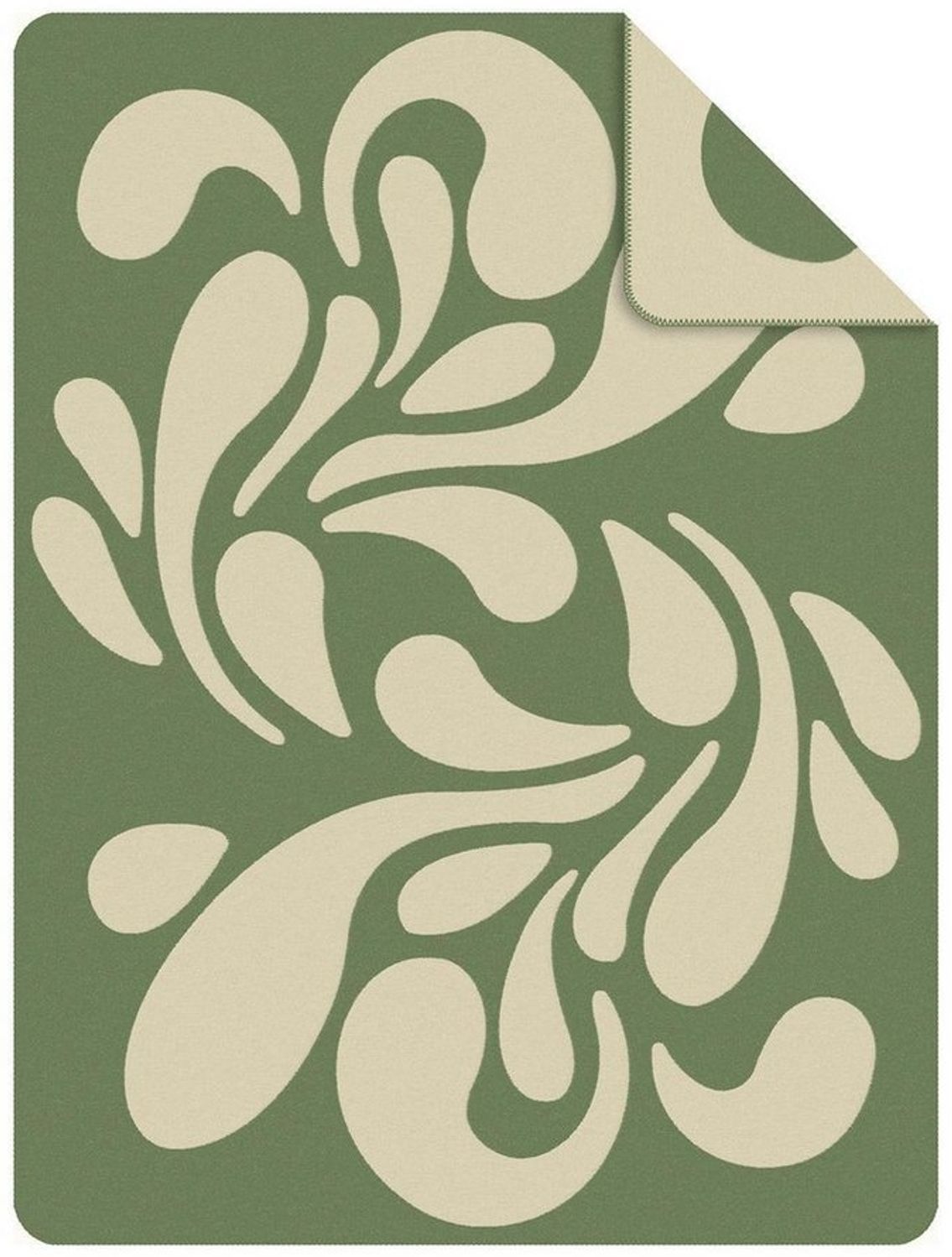 Wohndecke CORI, 150 x 200 cm, Grün, Beige, s.Oliver, Mischgewebe Bild 1