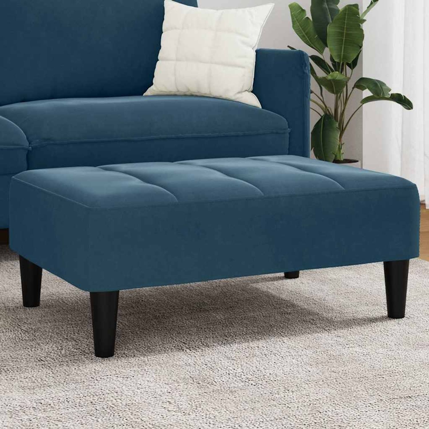 vidaXL Fußhocker Blau 77x55x31 cm Samt 4007365 Bild 1