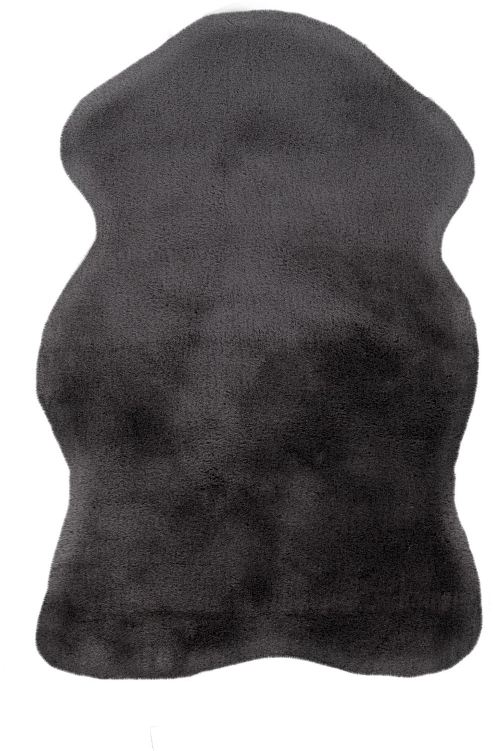 Teppich >Rabbit Sheepskin< in Anthrazit, 100% Polyester - 90x60cm (LxB) Bild 1