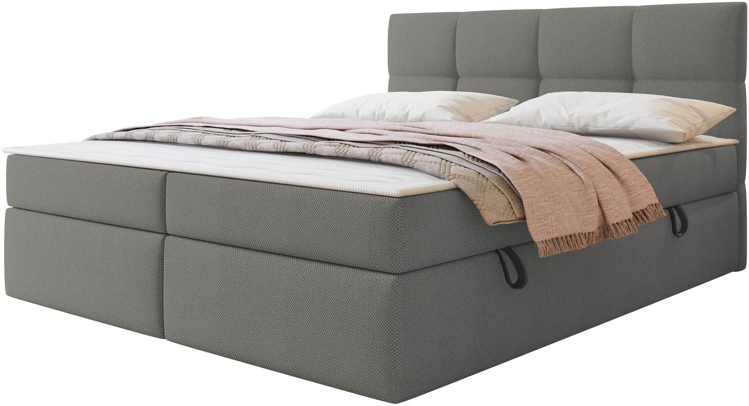 Mirjan24 Boxspringbett mit H3-Matratze und Topper Fogy , grün, 160x200 cm Bild 1