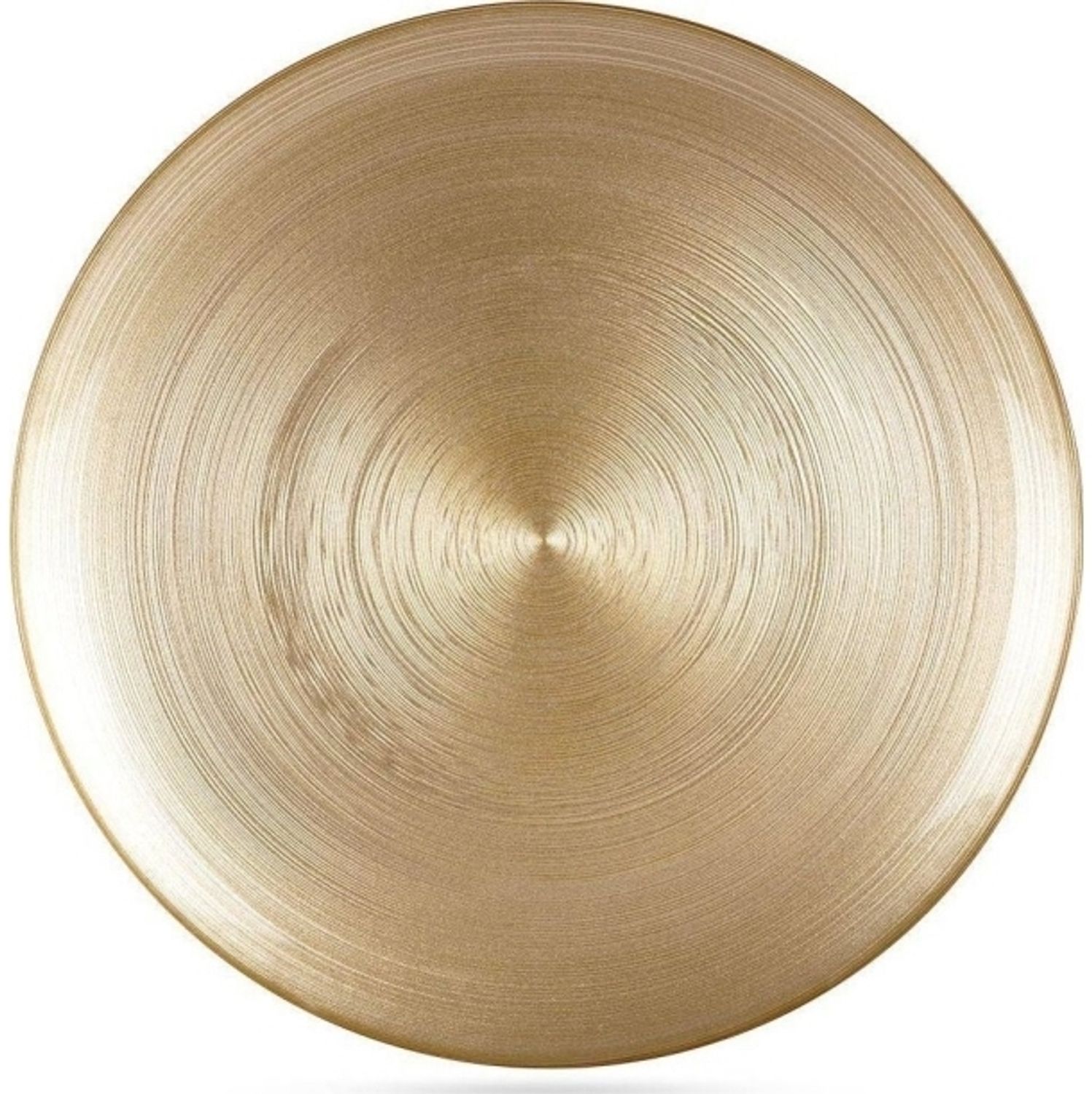 Vilde Teller Dessert-/Speiseteller flach groß aus Glas gold / Patera 32 5 cm Bild 1