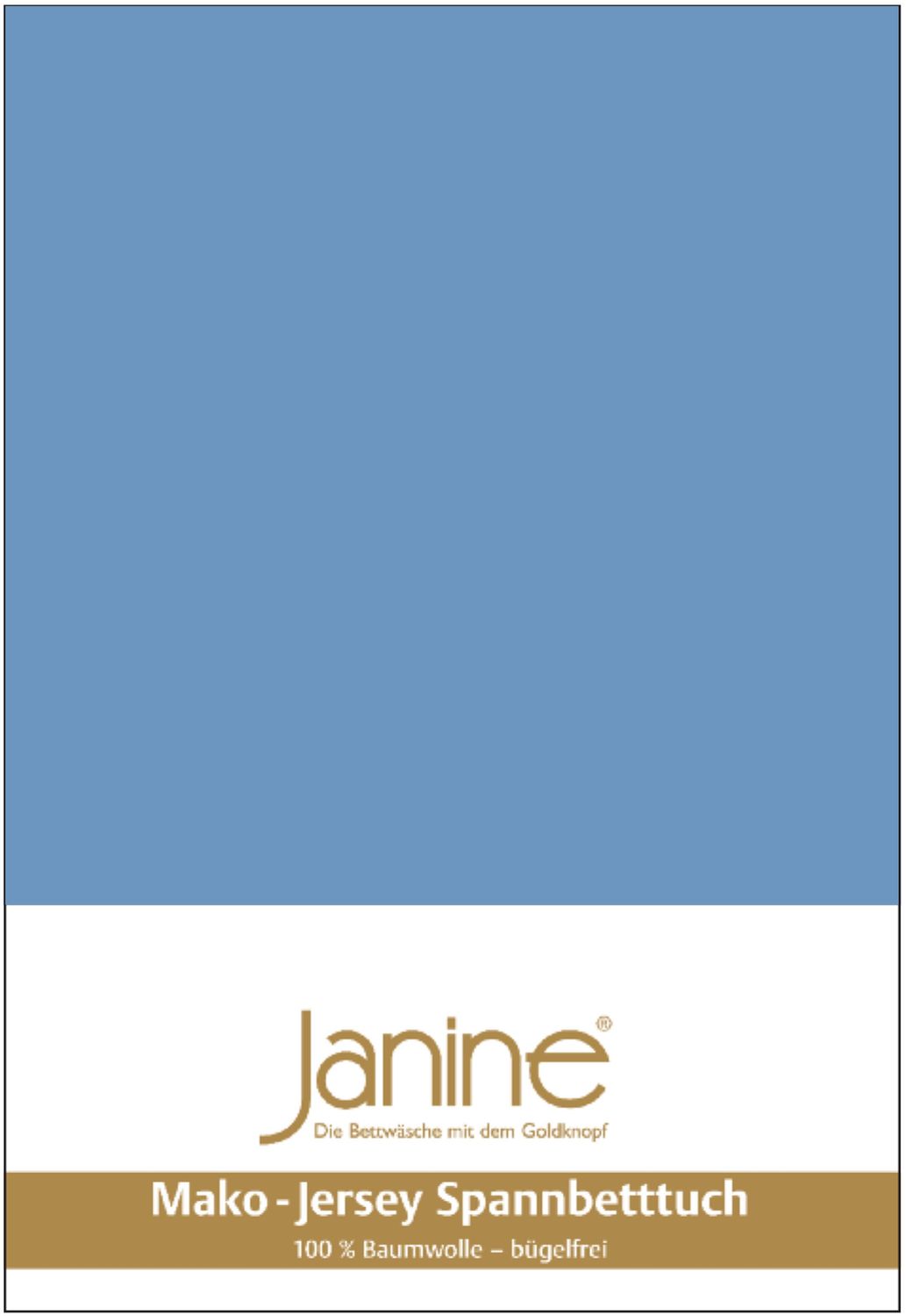 Janine Mako Jersey Spannbetttuch Bettlaken 140-160x200 cm OVP 5007 42 blau Bild 1