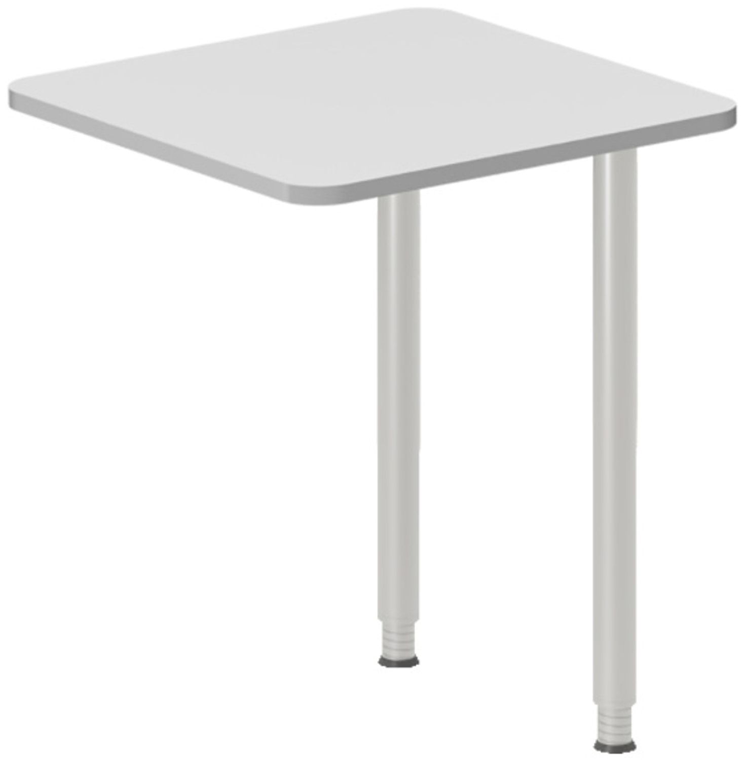Schreibtisch-Anbau DNA Light Grey 800x600 mm I-Beine Weiß Bild 1
