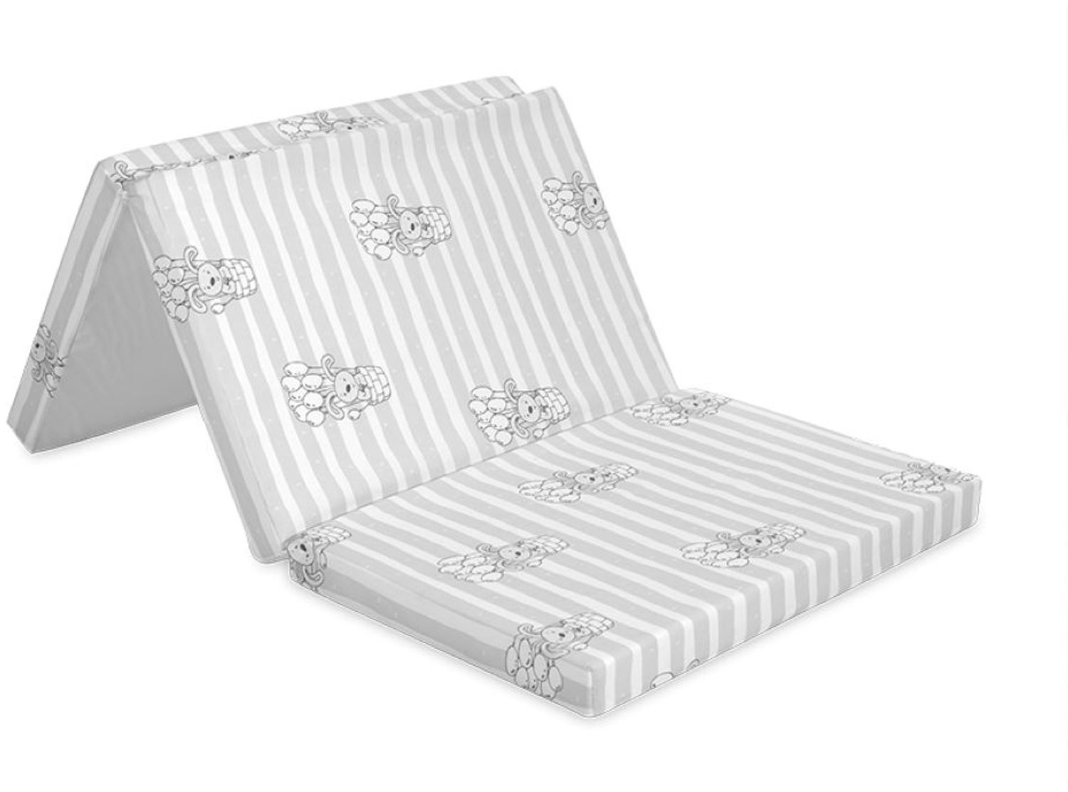 Lorelli Babymatratze Classic faltbar 120 x 60 x 5 cm Bezug waschbar Schaumstoff grau Bild 1