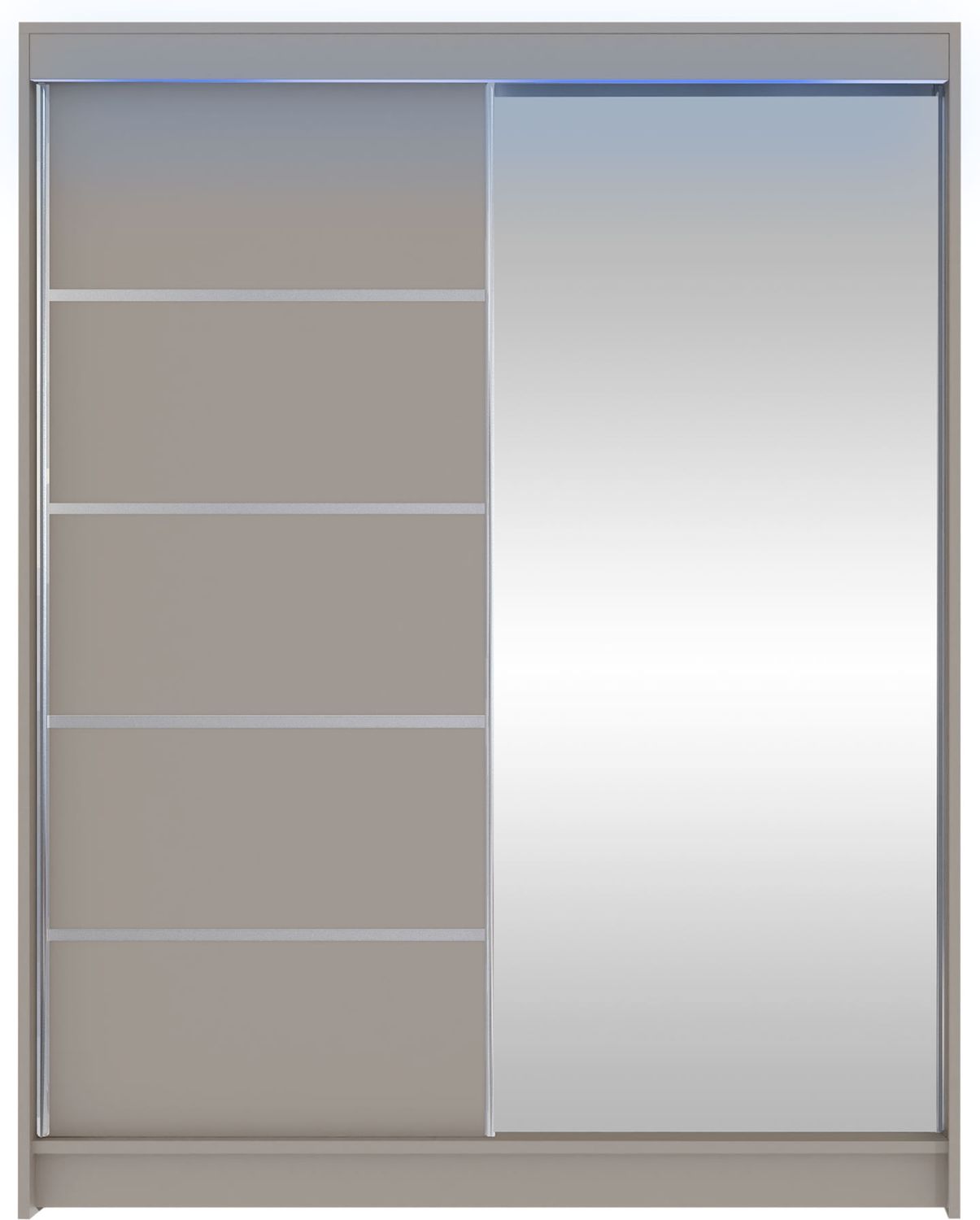 Kleiderschrank Metropolis III, mit RGB LED Beleuchtung, Farbe: Cashmere Bild 1