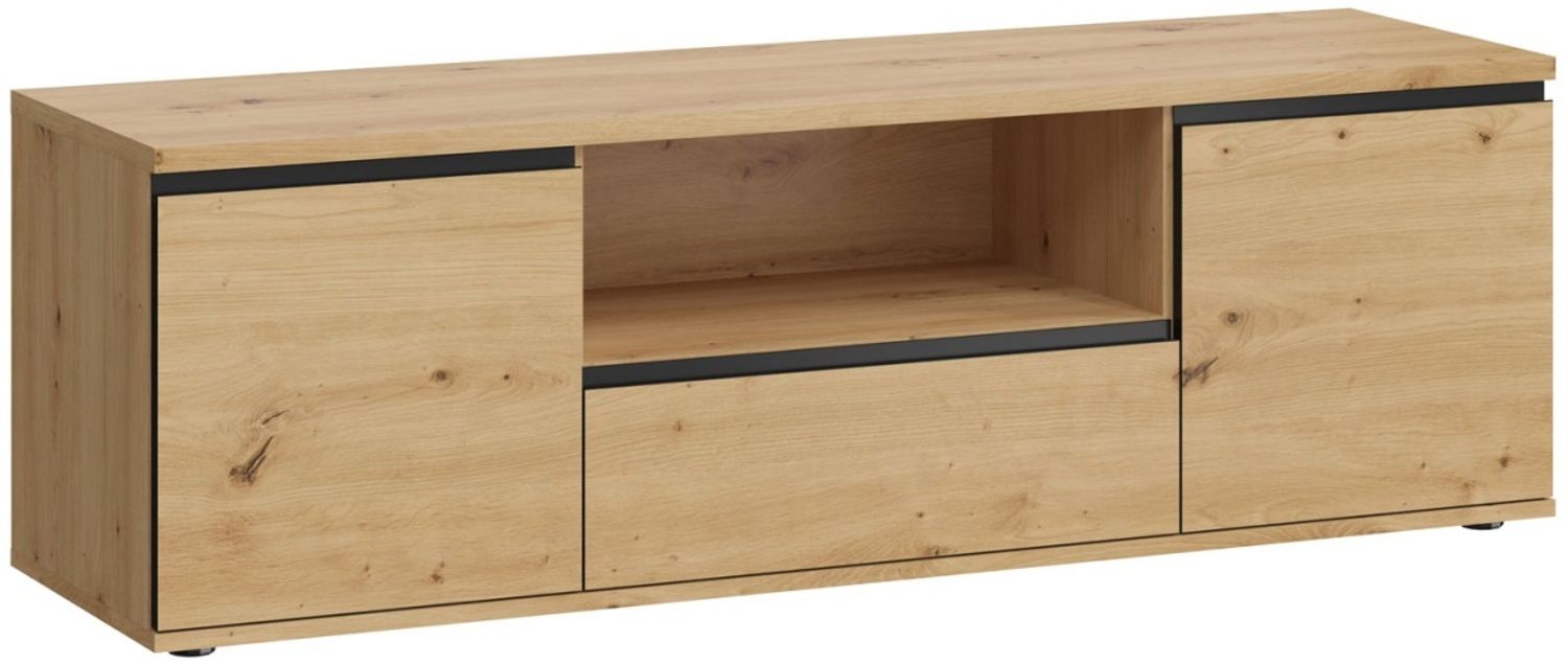 Kühlschrankumbauschrank Rimini 60x207cm matt Farbe: RAL 1027 currygelb matt / lava RI-D14/DL/60/207 Bild 1