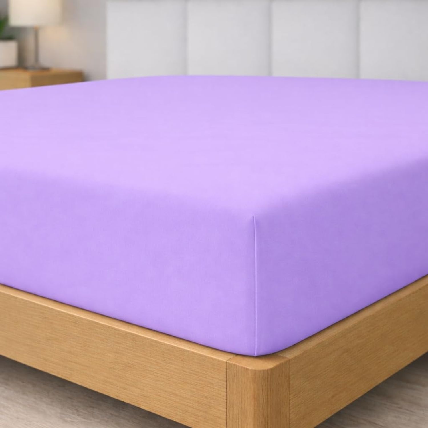 Degrees Home - Collection - Spannbettlaken – 100% Polyester, Hochwertige Mikrofaser, Rundum-Gummizug, Atmungsaktiv & Pflegeleicht, Oeko-Tex Standard 100-135 x 190 x 33 – Lila Bild 1
