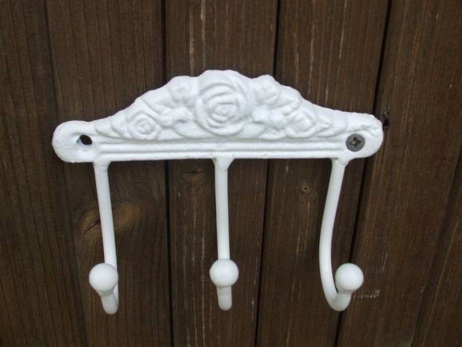 Deko-Impression Hakenleiste 3er - Haken, Hakenleiste, Gusseisen, Wandhaken, weiss, Landhausstil, (1 St) Bild 1