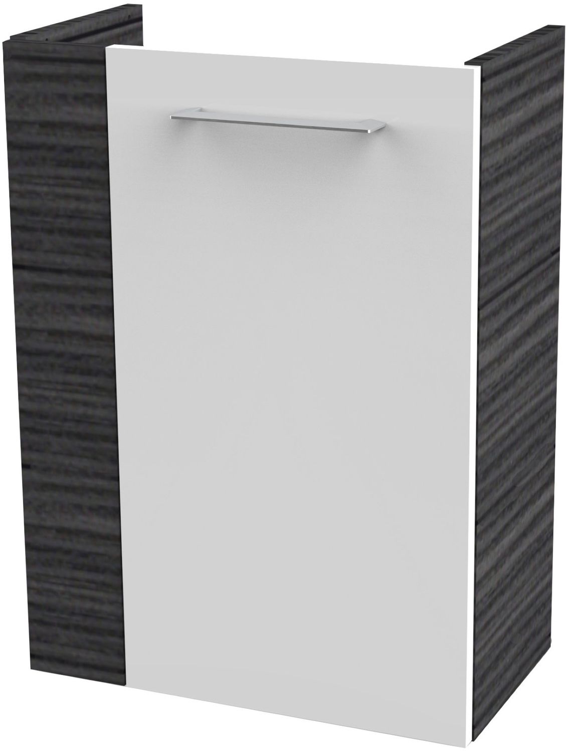 FACKELMANN SBC B.PERFEKT Waschbeckenunterschrank 45 cm breit, Weiß/Anthrazit Holzoptik, Türanschlag rechts Bild 1