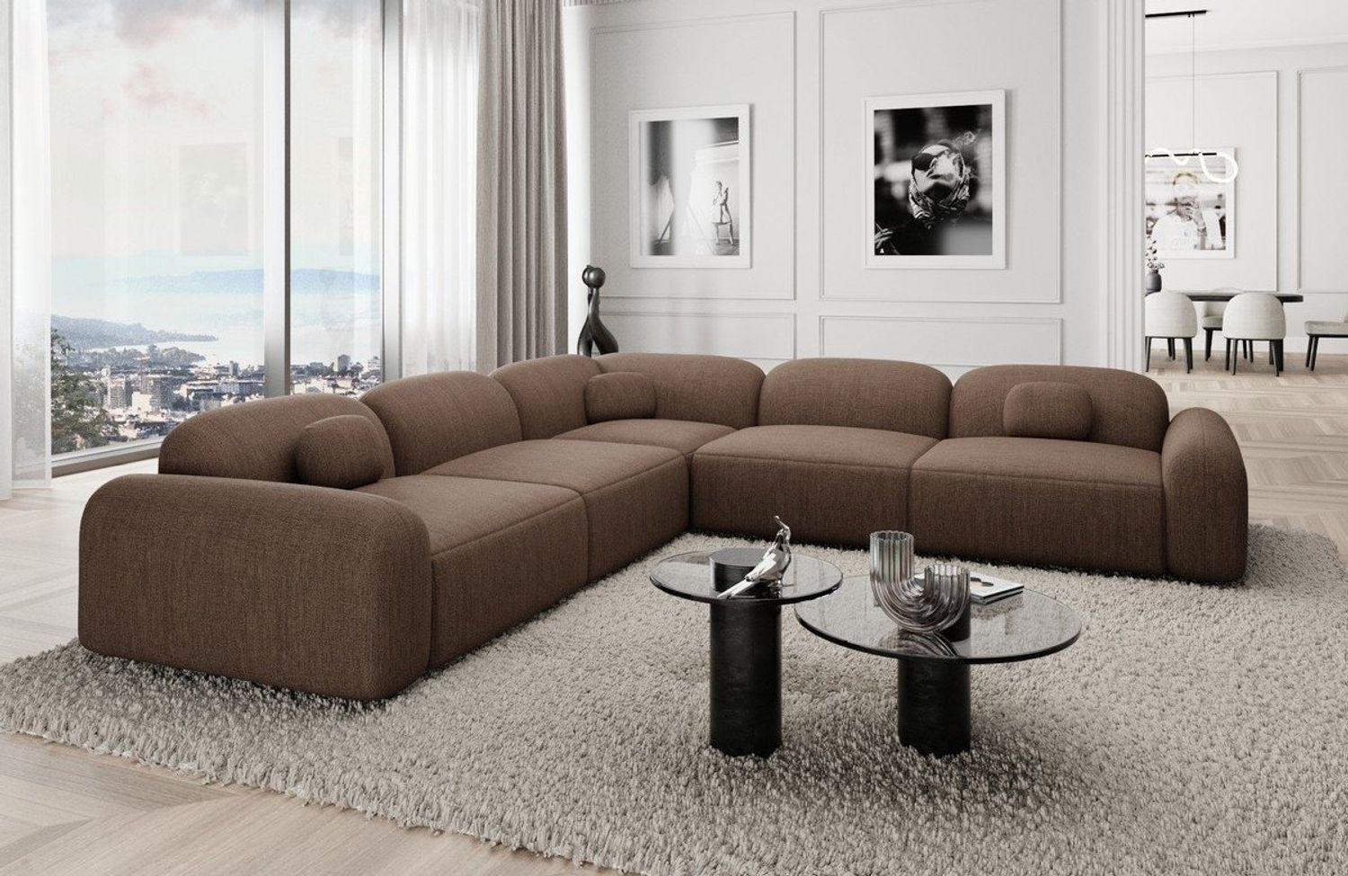 Sofa Dreams Ecksofa Stoff Eckcouch Polstersofa Luxus Eck Couch Barcelona L Form, Loungesofa Bild 1