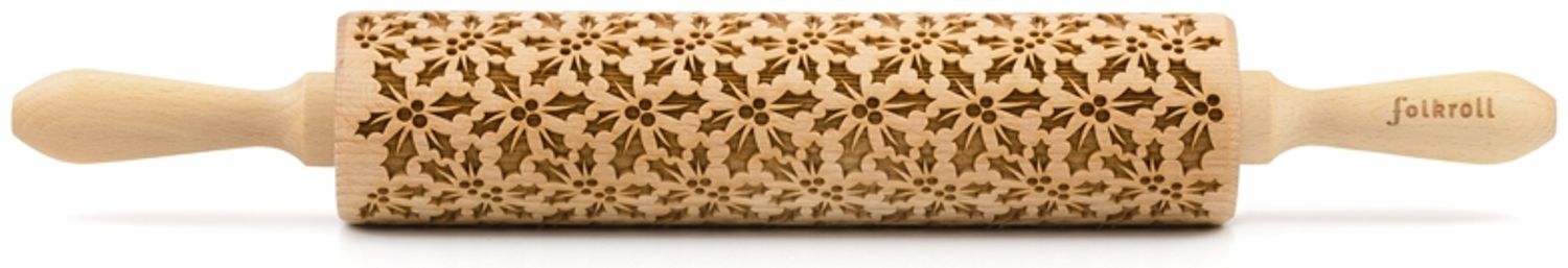 Folkroll 3D-Motiv-Teigrolle 43 cm Stechpalme Bild 1