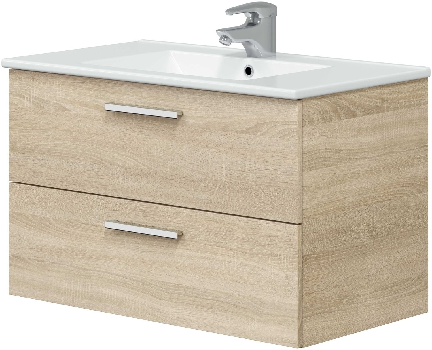 Waschtisch-Set >ECO KIT< in Canadian Eiche - 80x50x45 (BxHxT) Bild 1