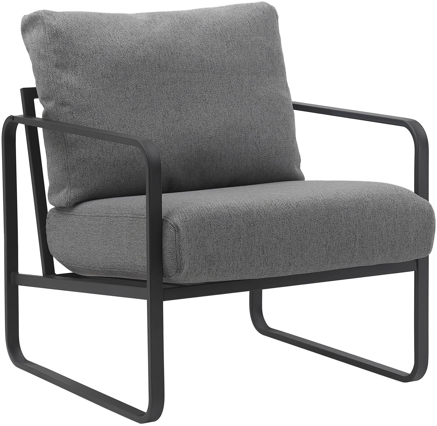 CLP Lounger Manea mit Metallgestell,dunkelgrau Stoff Bild 1