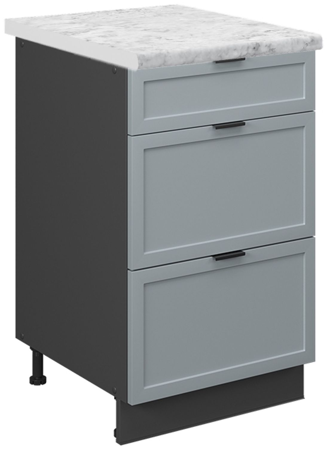 Küchenunterschrank Fame-Line Hellblau-grau 50 cm , AP Marmor Vicco Bild 1