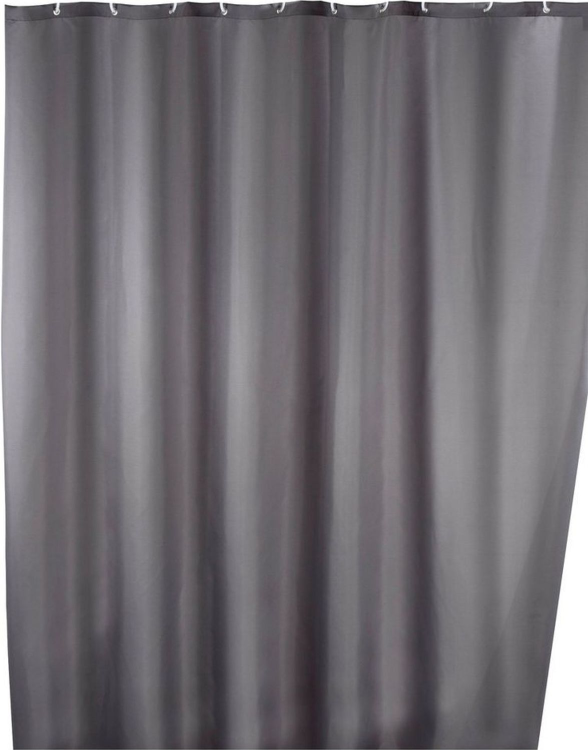 WENKO UNI Duschvorhang 180 x 200 cm, Grau, waschbar Bild 1