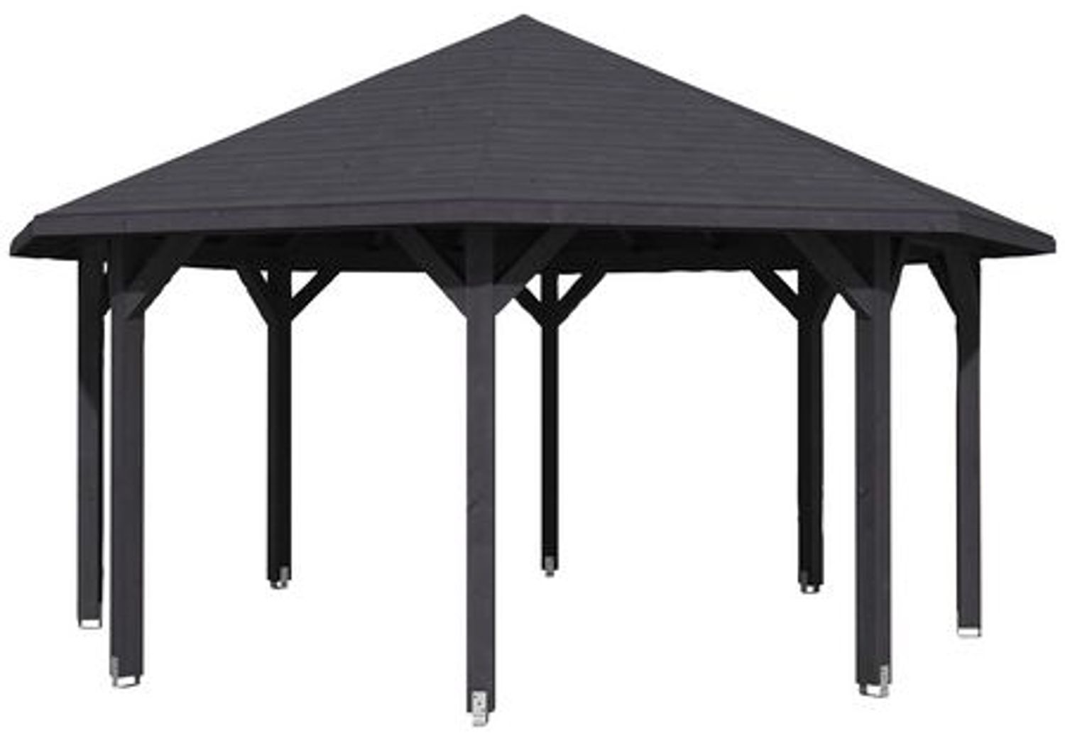 SKANHOLZ Pavillon, Zeltdach, achteckig, BxT: 557x557 cm schiefergrau Gartenpavillon Bild 1