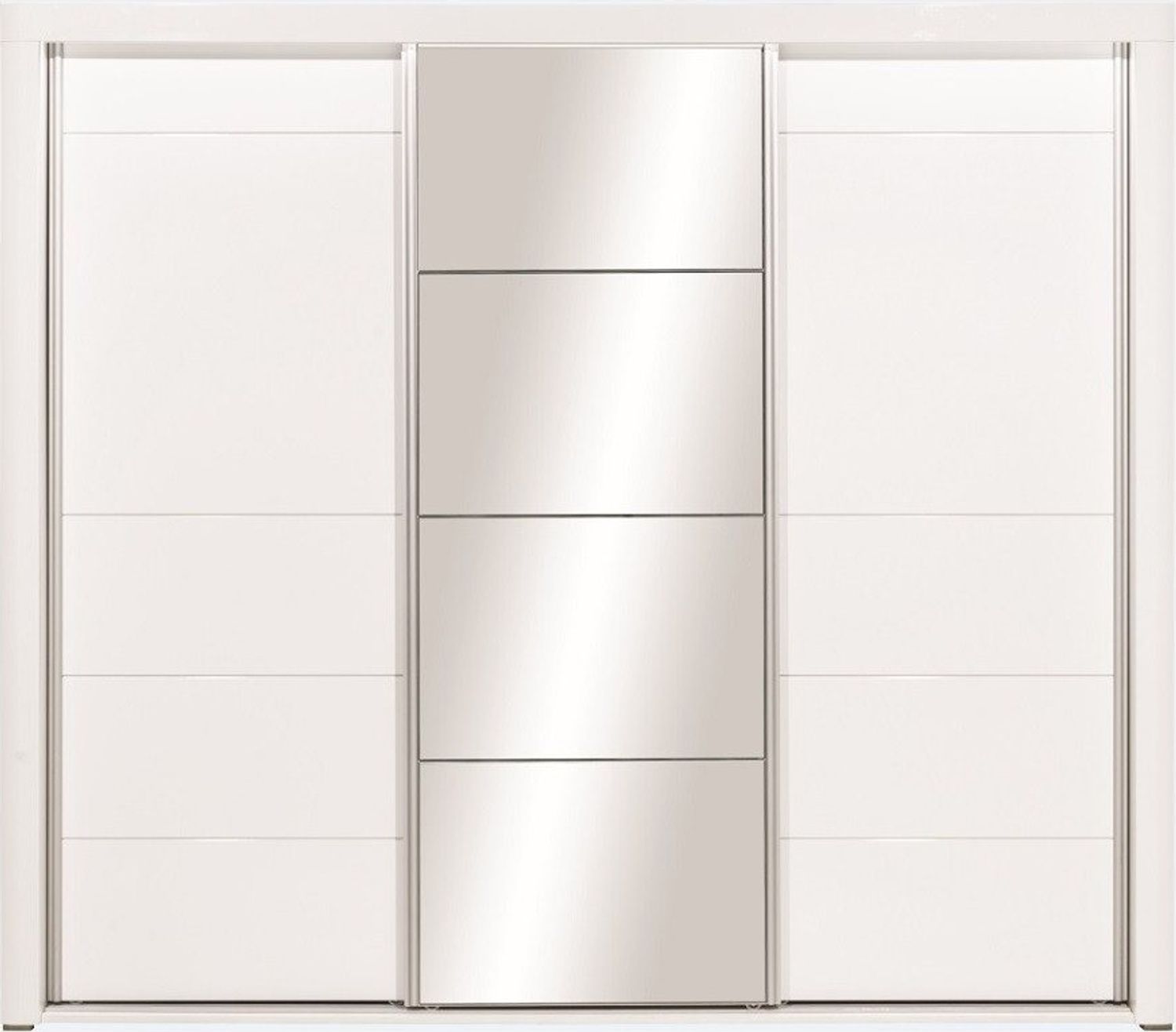 QMM TraumMöbel Schlafzimmer-Set Schlafzimmer komplett Iris Set C 160x200 / 180x200 LED, (Set, 4-tlg, Schiebetürschrank mit LED, Doppelbett 160/180x200, 2 Nachttische), mit LED-Beleuchtung Bild 1