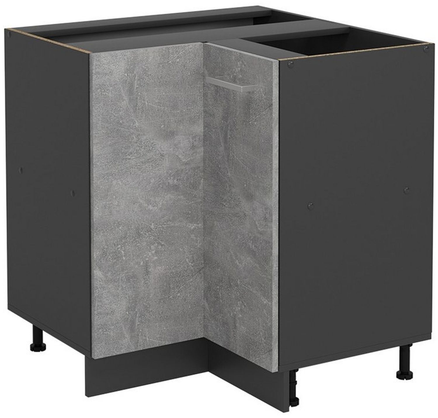 Eckunterschrank R-Line Beton 75.6 cm ohne Arbeitsplatte Vicco Bild 1
