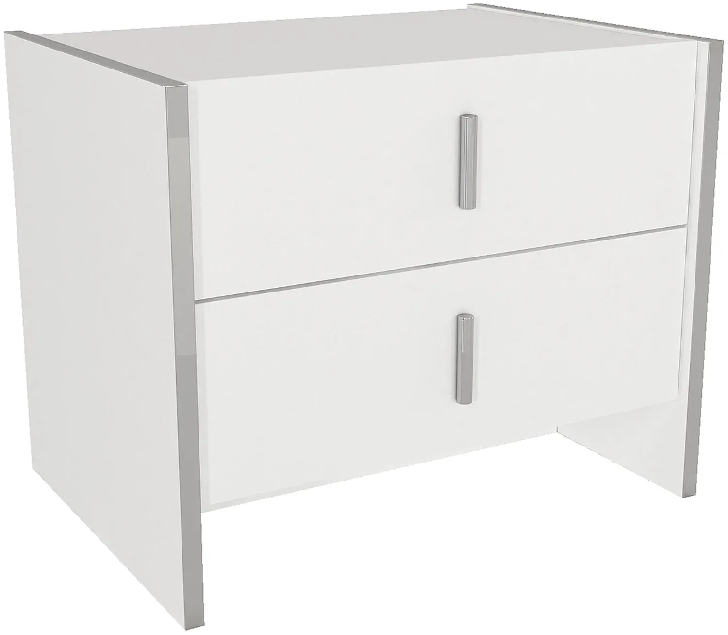 Vente-unique - CADEBA Bedside table Holz, Platte Weiß - B 40 cm x H 45 cm x L 55 cm Bild 1