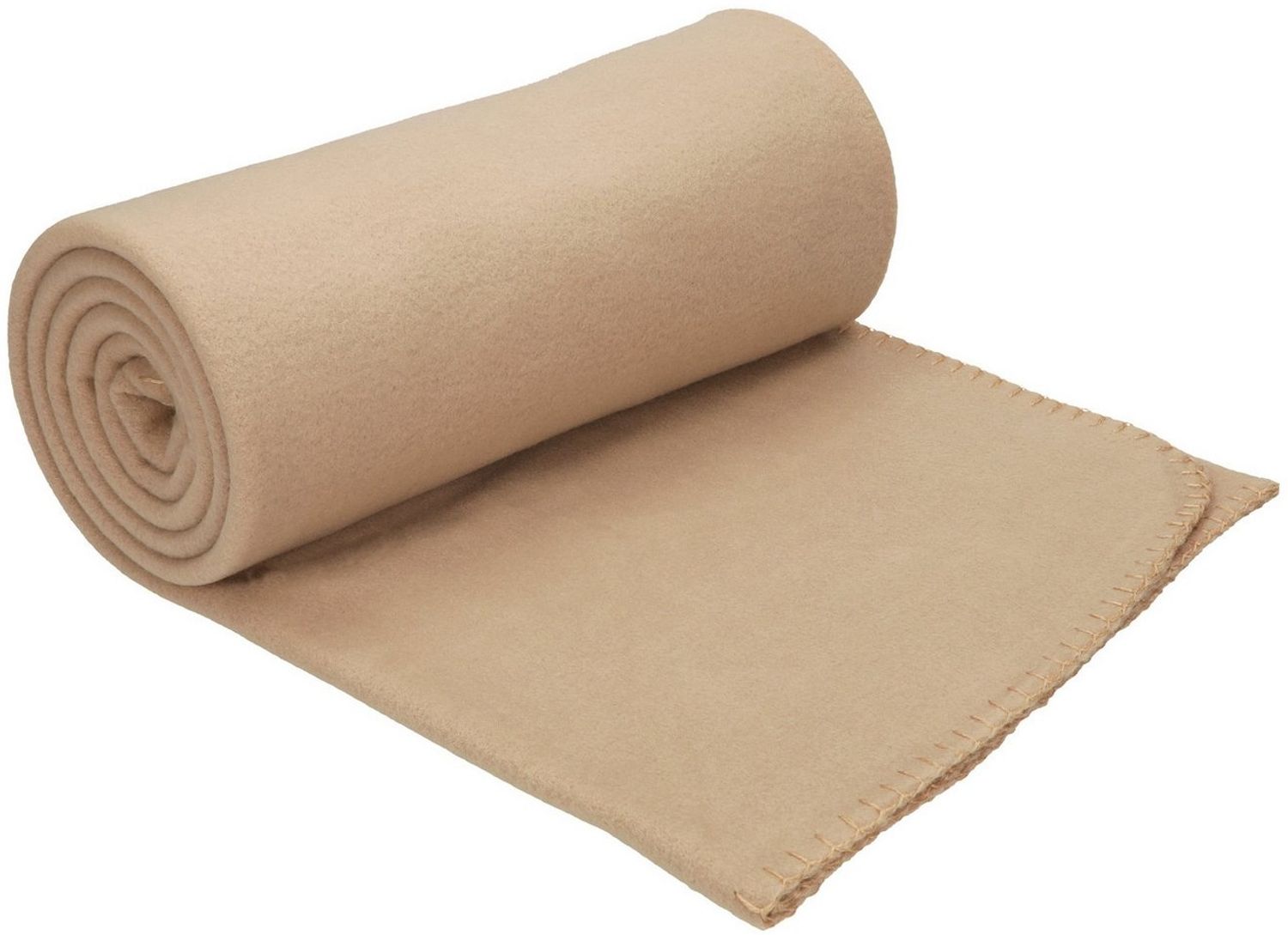 Wohndecke Luxus Fleecedecke Kuscheldecke Größe 130x170 cm Farbe beige, Betz, 180 g/m² Bild 1
