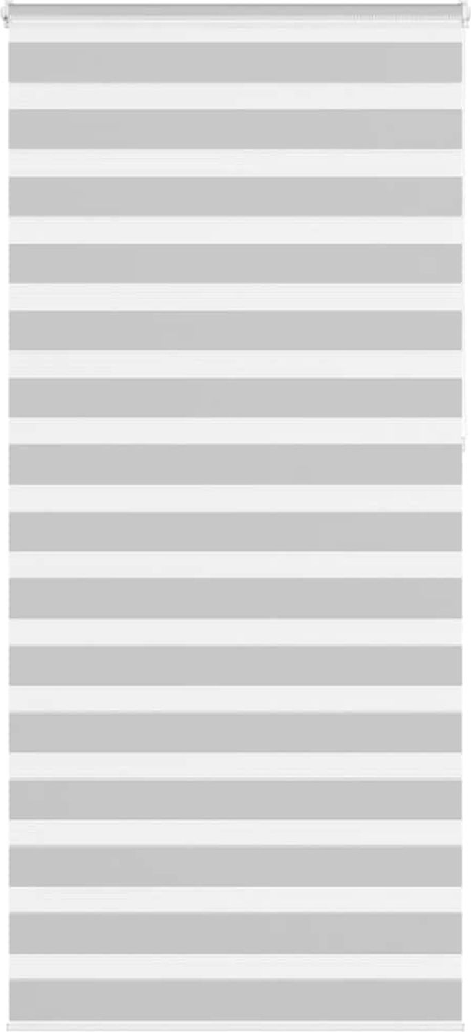 vidaXL Doppelrollo Hellgrau 105x230 cm Stoffbreite 100,9 cm Polyester 4014496 Bild 1