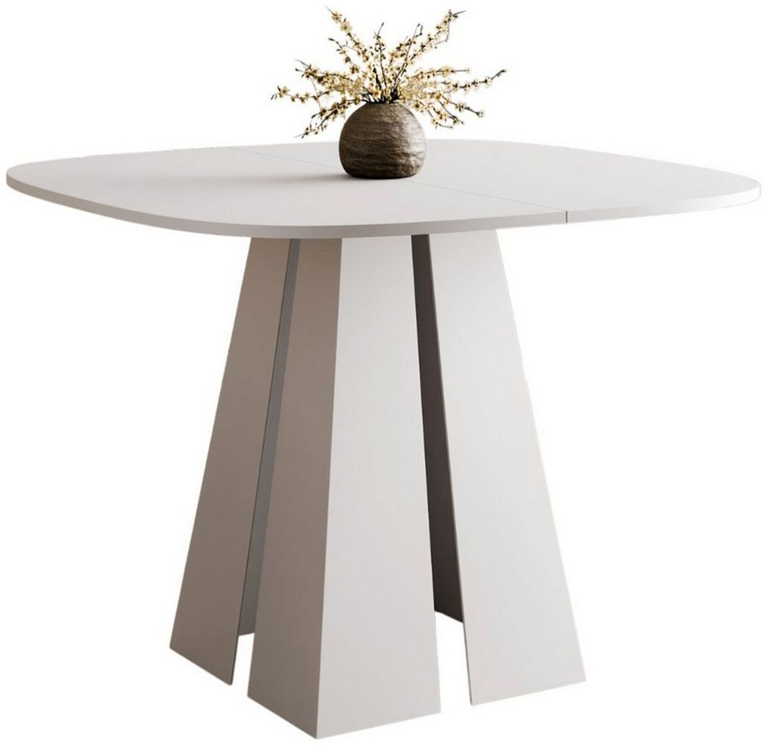 Compleo Esstisch Ø: 100cm oder 120 cm, Minimalistischer Tisch im Japandi-Stil TRENDI, Wohntrend, Metallbasis, TOP SELLLER, MADE IN EU Bild 1