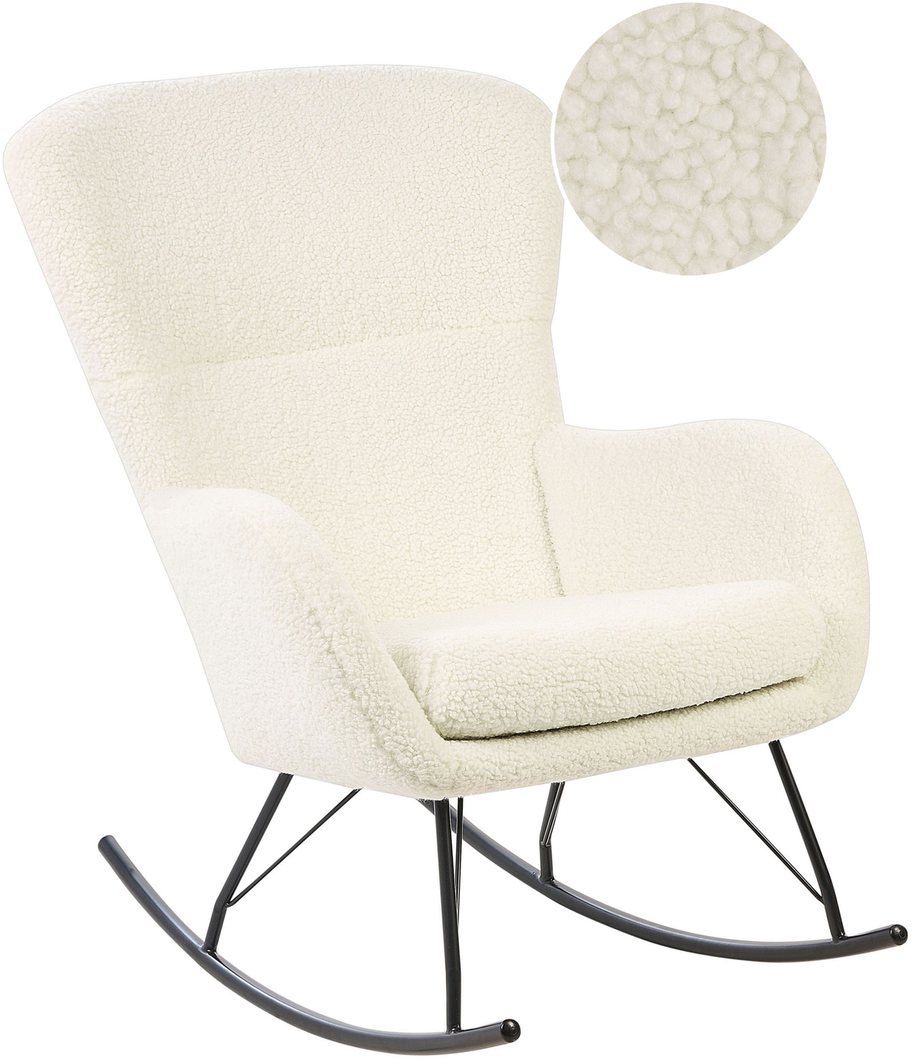 Schaukelsessel ANASET Bouclé Creme Bild 1