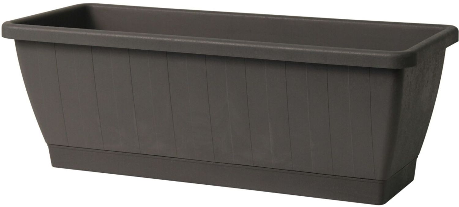 Pflanzkasten GREENER Kezar 50 anthrazit – nachhaltiger Blumenkasten UV- und temperaturbeständig schlagfest 100 % recycelbar und stapelbar Bild 1
