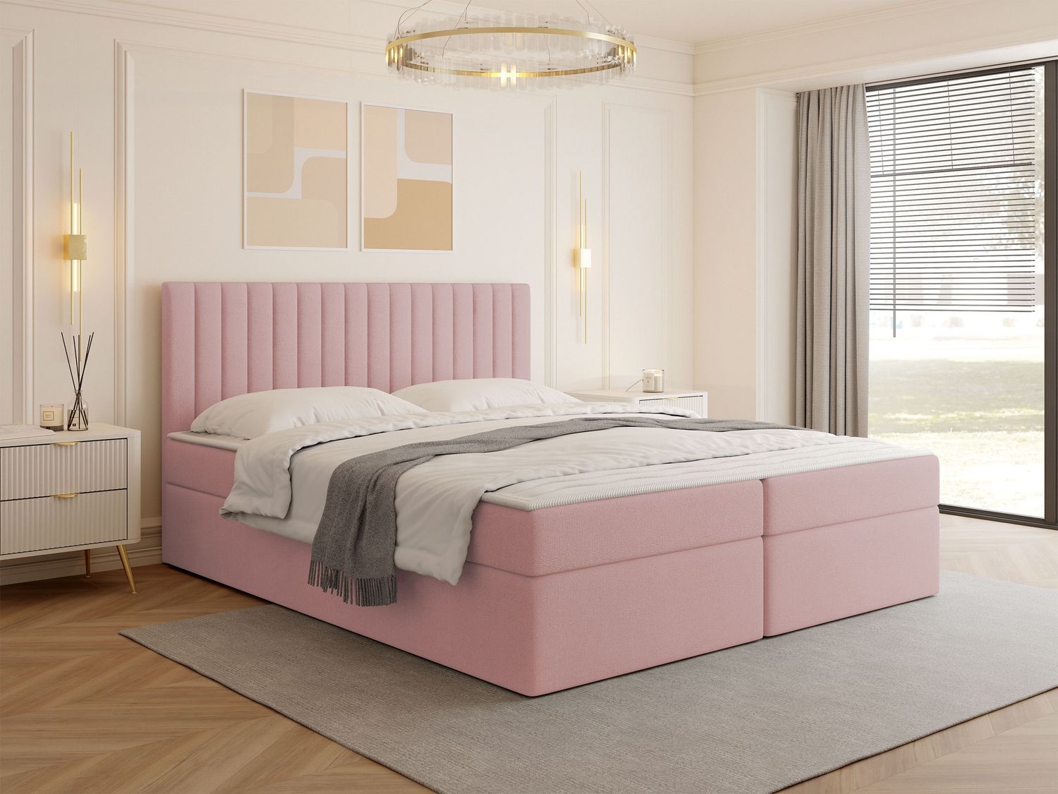 Boxspringbett Tirulo (Farbe: Polo 882, Größe: 140 x 200) Bild 1