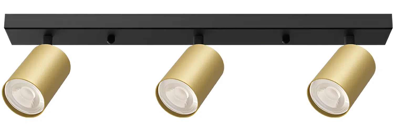 Braytron LED Deckenstrahler 3-flammig GU10 Schwenkbar 350 Grad Gold Bild 1
