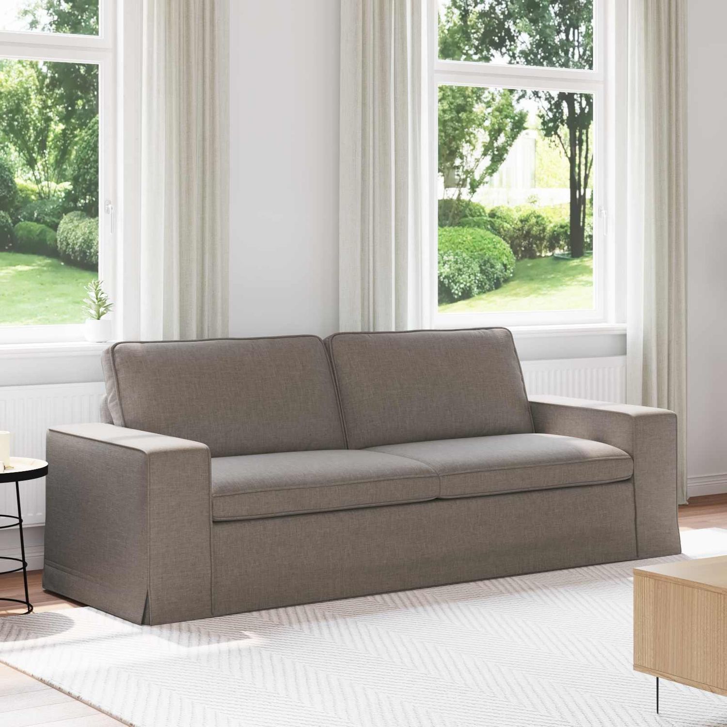 vidaXL Sofa Taupe 222 x 80 x 82 cm Stoff 42024401 Bild 1