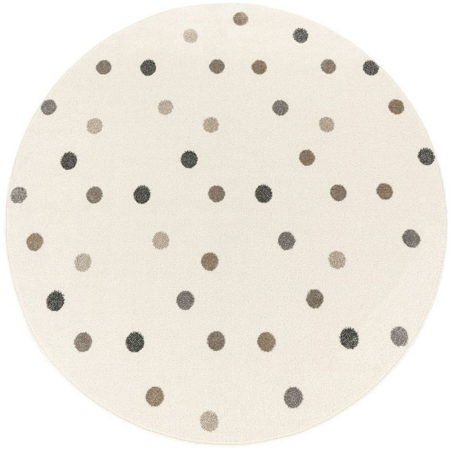 KADIMA DESIGN Kinderteppich Punkte Kinderzimmer schmutzabweisend Teppich Kinder, Läufer, Höhe: 13 mm, Florhöhe: 9 mm, Polypropylen, Läufer, 80x150, Beige Bild 1