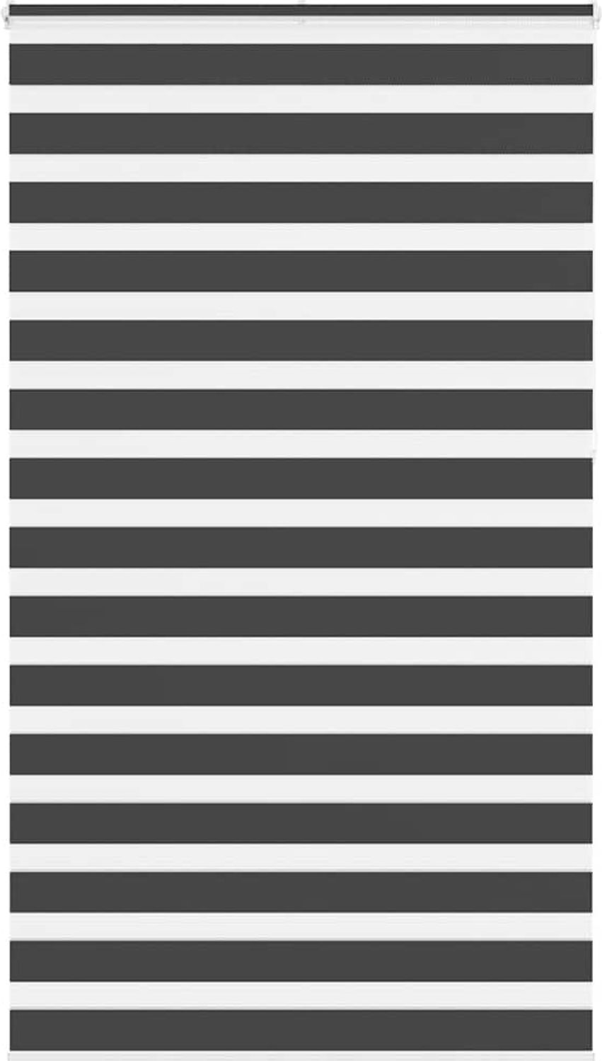 vidaXL Doppelrollo Schwarz 135x230 cm Stoffbreite 130,9 cm Polyester 4014294 Bild 1