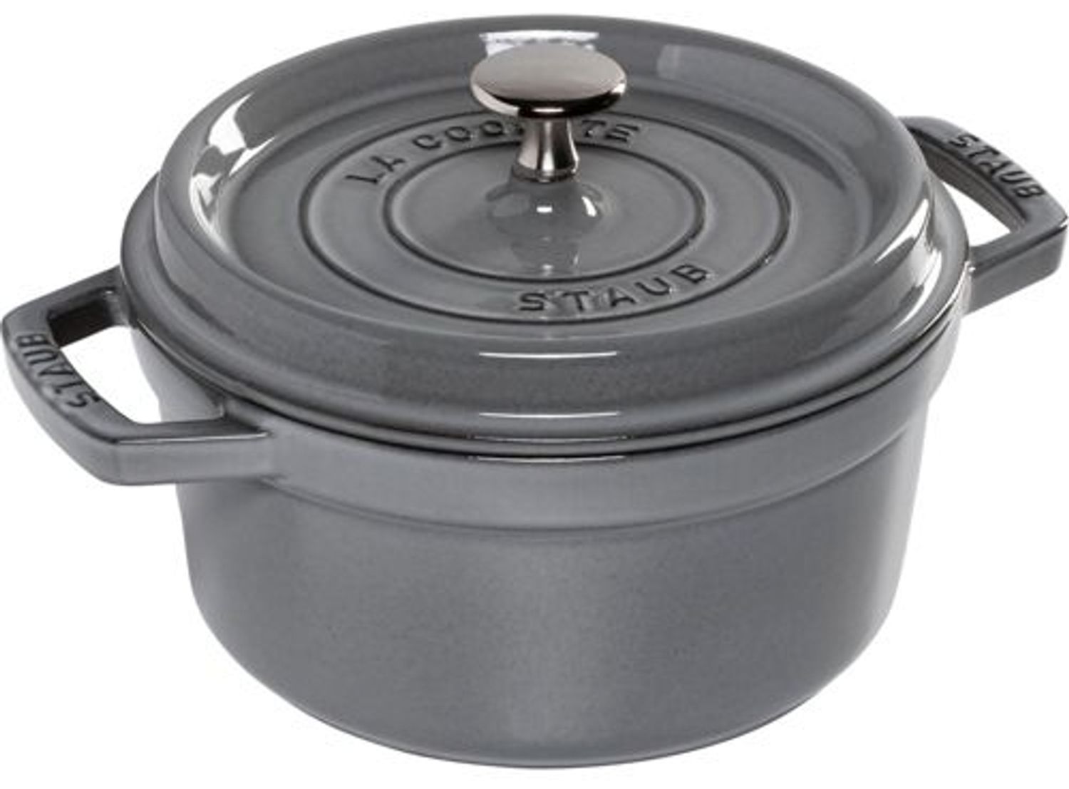Staub La Cocotte 20cm rund, Graphit-grau, Gusseisen Bild 1