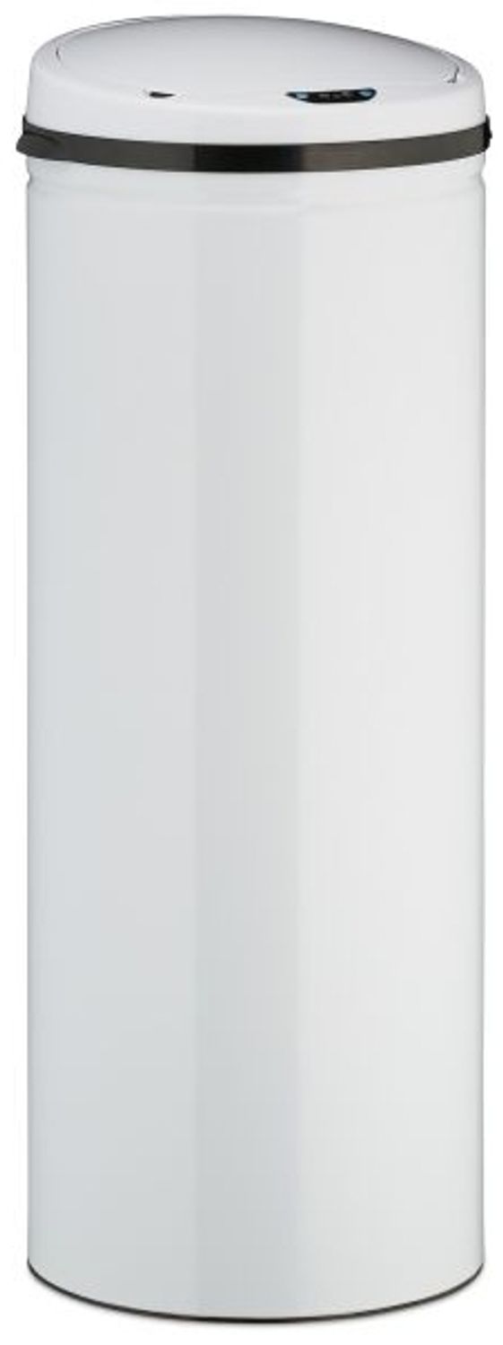 Relaxdays Sensor Mülleimer 50l weiß Bild 1