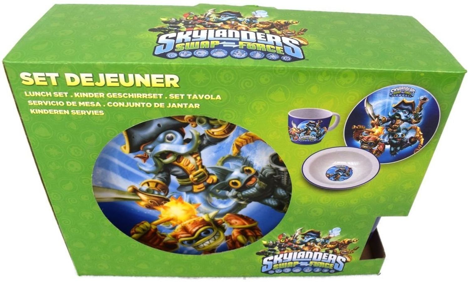 Skylanders Geschirrset Porzellan Geschenkset 3teilig Swap Force Kinder Frühstück Bild 1