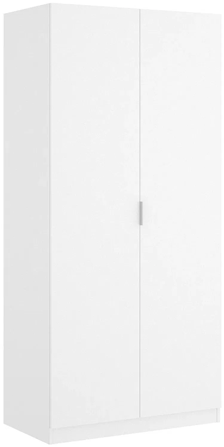 Vente-unique - LISTOWEL Wardrobe and walk-in wardrobe Holz, Platte Weiß - B 52 cm x H 184 cm x L 81 cm Bild 1