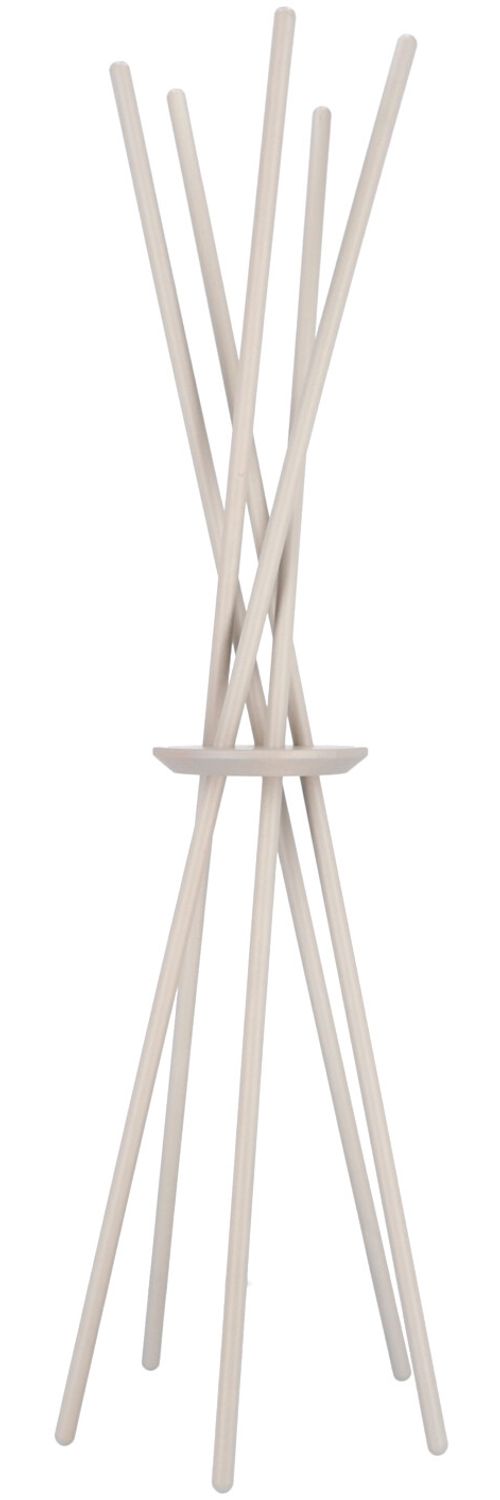 Kleiderständer Walk aus massiver Buche, modernes Design, hellgrau lackiert, von Jan Kurtz Bild 1